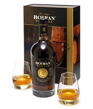 COFFRET  RHUM BOTRAN + 2 VERRES 